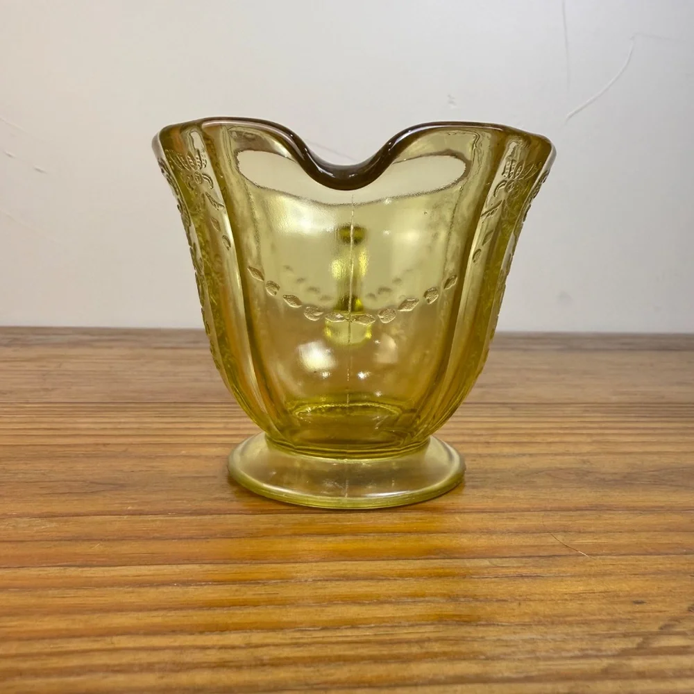 Vintage Federal Glass Patrician "Spoke" Creamer & Sugar Set |  Depression Glass - Picture 13 of 14